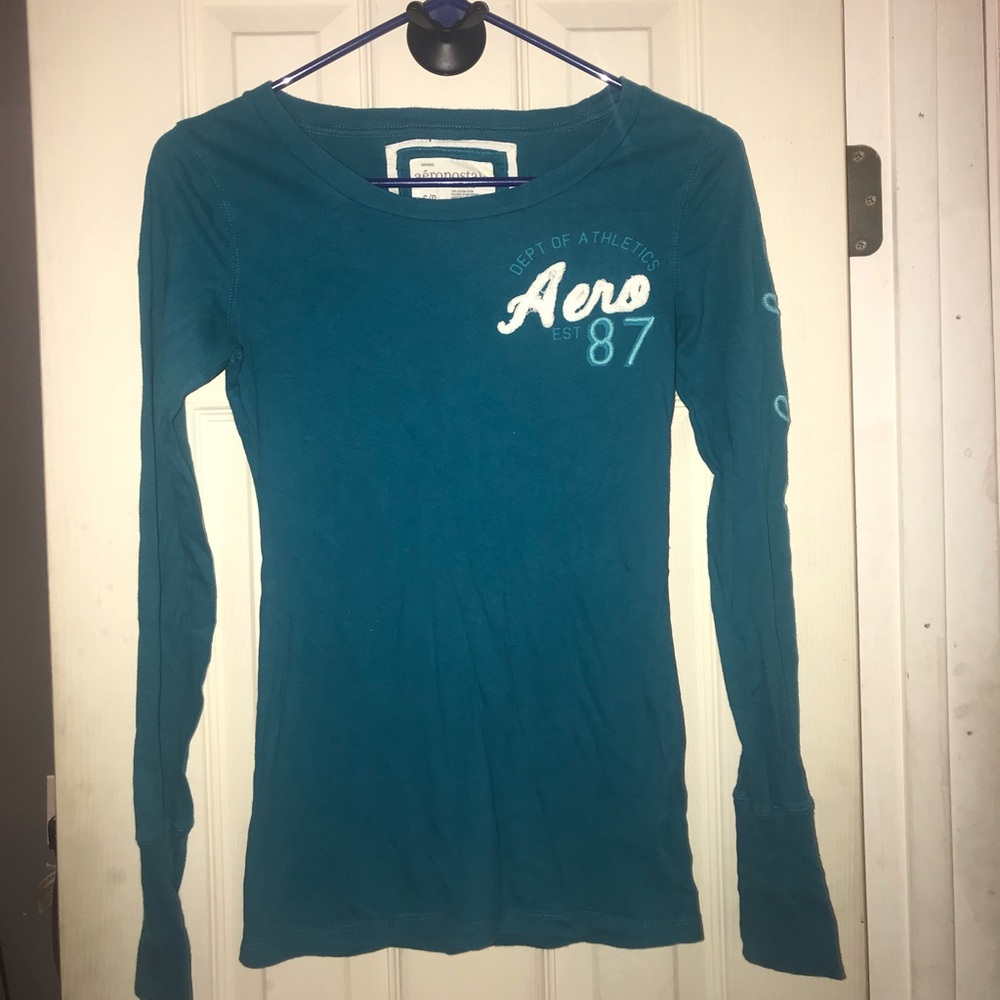Aqua blue long sleeve